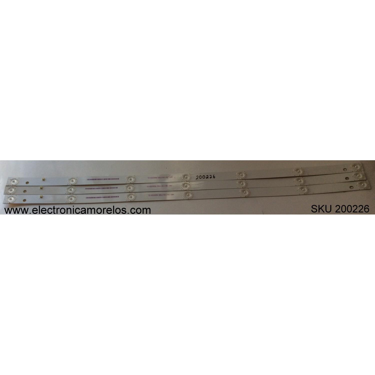 KIT DE LED PARA TV / INSIGNIA T420HVN06.0 / YX-42S25E06-3DDL2-0-C-49C-1006 / 420TV07 V2 / MODELO NS-42D510NA15